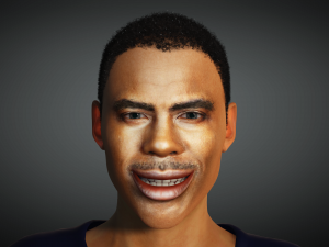 Chris Rock 3D Rigged model ready for animation Modeling for comedian Chris Rock Animation facility Modello 3D