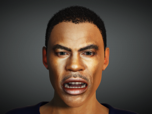 Chris Rock 3D Rigged model ready for animation Modeling for comedian Chris Rock Animation facility Modello 3D