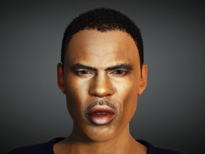 Chris Rock 3D Rigged model ready for animation Modeling for comedian Chris Rock Animation facility Modello 3D