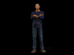 Chris Rock 3D Rigged model ready for animation Modeling for comedian Chris Rock Animation facility Modello 3D