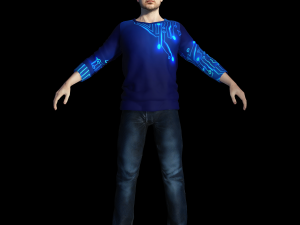 Robert Downey jr Moretz 3D Rigged model ready for animation Modèle 3D