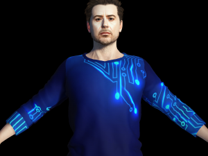 Robert Downey jr Moretz 3D Rigged model ready for animation Modèle 3D