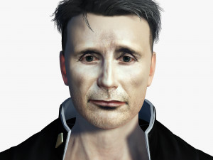 Mads Mikkelsen 3D Rigged model ready for animation 3D Model