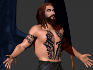 Jason Momoa evil demon Zbrush Model 3D