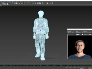 Man 3D Rigged model Brad Pitt ready for animation Model 3D