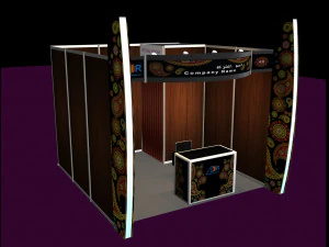 3x3 system octanorm Booth Design 3D Model