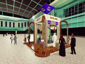 6x6 Banck Exhibition Booth Design 3D-Modell