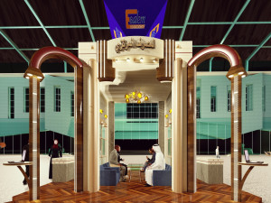6x6 Banck Exhibition Booth Design 3D-Modell