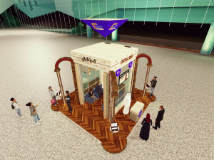 6x6 Banck Exhibition Booth Design 3D-Modell