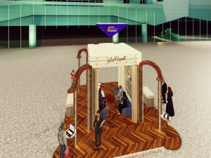 6x6 Banck Exhibition Booth Design 3D-Modell