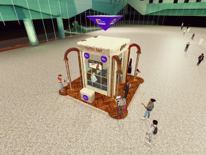 6x6 Banck Exhibition Booth Design 3D-Modell