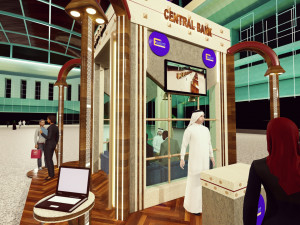 6x6 Banck Exhibition Booth Design 3D-Modell