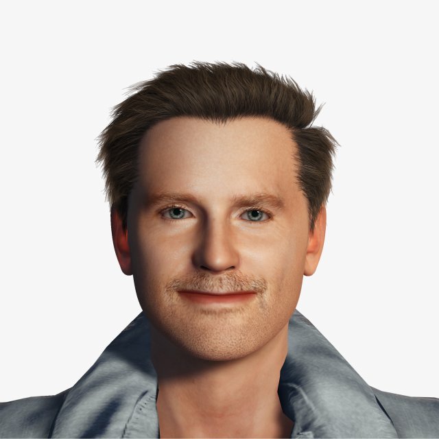 Bradley Cooper is singing 3D Rigged model ready for animation 3D Модель .c4d .max .obj .3ds .fbx .stl .blend 
