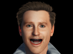 Bradley Cooper is singing 3D Rigged model ready for animation 3D Модель