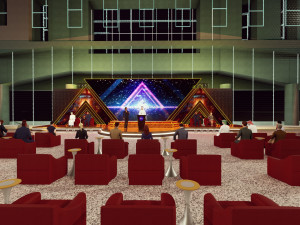 Conference Stage Design and the render in lumion Modelo 3D