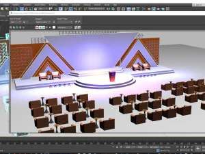 Conference Stage Design and the render in lumion 3D Model