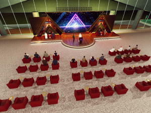 Conference Stage Design and the render in lumion Modelo 3D
