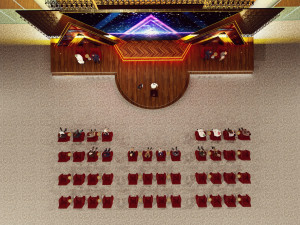 Conference Stage Design and the render in lumion Modelo 3D