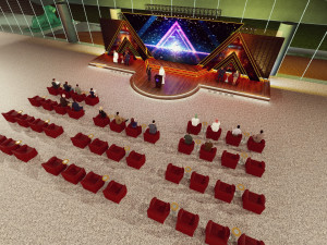 Conference Stage Design and the render in lumion Modelo 3D