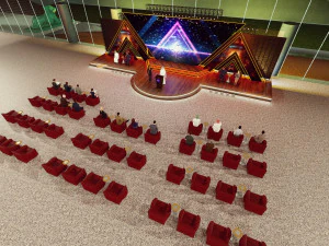 Conference Stage Design and the render in lumion 3D Model