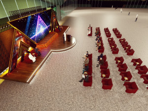 Conference Stage Design and the render in lumion Modelo 3D