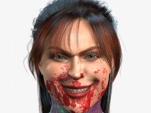 Amber Heard zombie 3D Rigged model ready for animation 3D Model