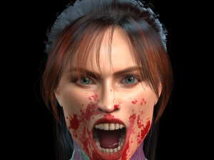 Amber Heard zombie 3D Rigged model ready for animation Model 3D