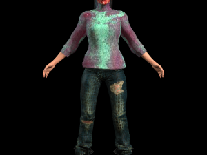 Amber Heard zombie 3D Rigged model ready for animation Model 3D