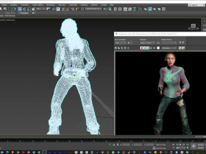 Amber Heard zombie 3D Rigged model ready for animation Model 3D
