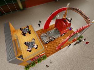 Mercedes Engine Booth special stand Booth Design Model 3D
