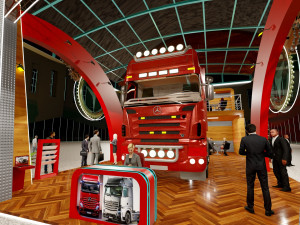 Mercedes Engine Booth special stand Booth Design Model 3D