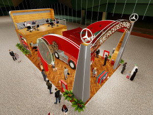 Mercedes Engine Booth special stand Booth Design Model 3D