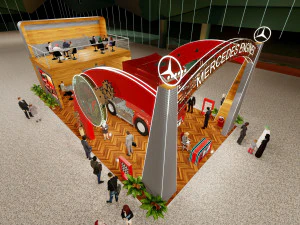 Mercedes Engine Booth special stand Booth Design 3D Model