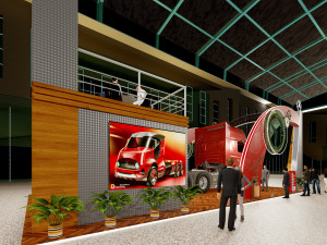 Mercedes Engine Booth special stand Booth Design Model 3D