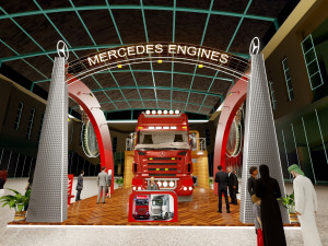 Mercedes Engine Booth special stand Booth Design Model 3D