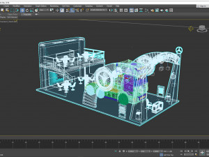 Mercedes Engine Booth special stand Booth Design Model 3D