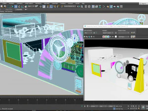 Mercedes Engine Booth special stand Booth Design 3D Model