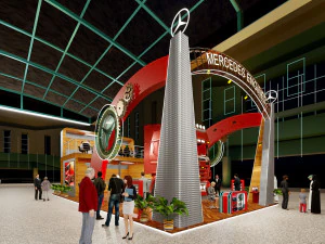 Mercedes Engine Booth special stand Booth Design 3D Model