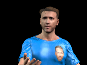 Ryan Reynolds 3D Rigged model ready for animation 3D-Modell