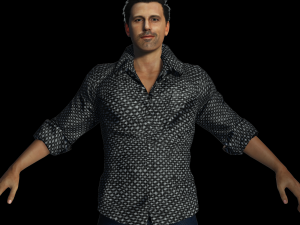 Ben Affleck 3D Rigged model ready for animation 3D-Modell