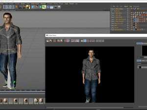 Ben Affleck 3D Rigged model ready for animation 3D-Modell