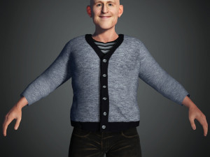 Old Man3D Rigged model ready for animation 3D Model