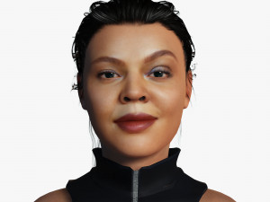 Tessa Thompson 3D Rigged model ready for animation 3D Model