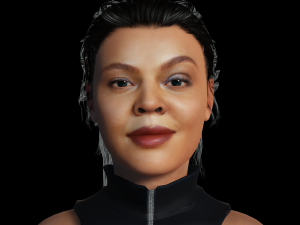 Tessa Thompson 3D Rigged model ready for animation 3D Модель