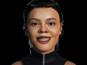 Tessa Thompson 3D Rigged model ready for animation 3D Модель