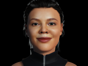 Tessa Thompson 3D Rigged model ready for animation 3D Модель