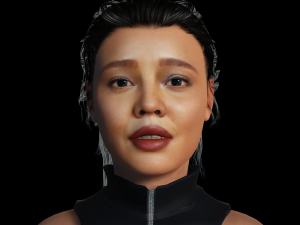 Tessa Thompson 3D Rigged model ready for animation 3D Модель