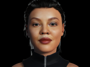 Tessa Thompson 3D Rigged model ready for animation 3D Модель