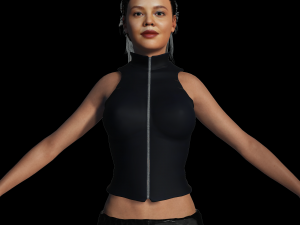 Tessa Thompson 3D Rigged model ready for animation 3D Модель