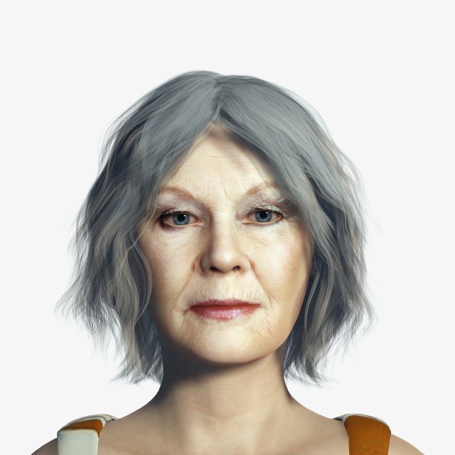 Judi Dench 3D Rigged model ready for animation Modelo 3D .c4d .max .obj .3ds .fbx .stl .blend 